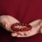 Vintage Red Cinnabar Beads Bracelets for Women Men Charm Pixiu Wealth Lucky Amulet Bracelet Unisex Prayer Jewelry Birthday Gift 2