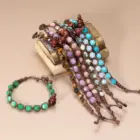 Natural Stone Handwoven Adjustable Bracelet Auspicious Lucky Fashion Jewelry Bracelet For Women Men Friendship Jewelry Gifts 4