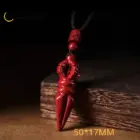 Natural Cinnabar Vajra Pestle Pendant Men Keychain Women Necklace High-end Purple Gold Sand Lucky Amulet Gift 3
