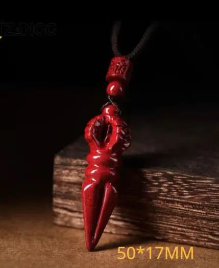 Natural Cinnabar Vajra Pestle Pendant Men Keychain Women Necklace High-end Purple Gold Sand Lucky Amulet Gift 3