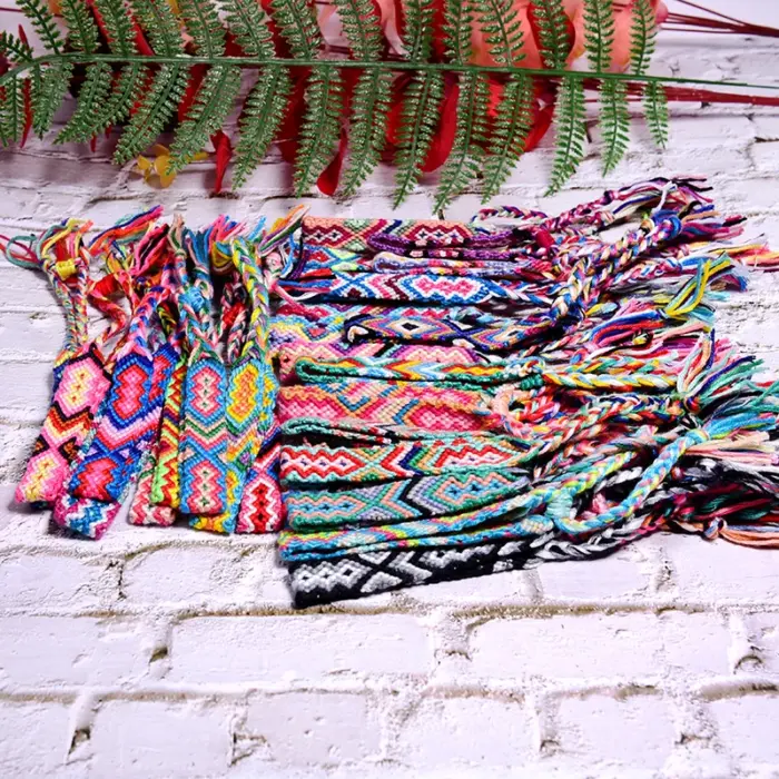 20 Pieces Random Color Friendship Bracelet for Women Fashion Handmade Macrame Braided Pulseras Femme Dropshipping 6