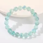 JD Natural Stone Blue Green Fluorite Healing Bracelets For Women Genuine Reiki Crystal Stretch Bangles Girlfriend Party Jewelry 3