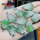 925 Silver Inlaid Jade Buddha Necklace Jadeite Ice Mini Maitreya Buddha Personalized Pendant Lucky Amulet 2
