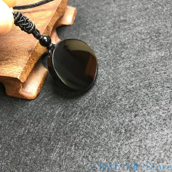 Natural Genuine Obsidian Life Tree Necklace Pendant Healing Crystal Guardian Jade Pendant Male and Female Jade Necklace Jewelry 4