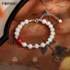 FORWELL Freshwater Pearl Sterling Silver Bracelet Good Luck Bead Exquisite Design Perfect Gift for Girlfriend 2