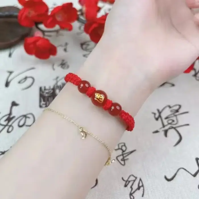 Good Luck 12 Constellation Zodiac Sign Braided Animal Couples Bracelet for Men Women Red Rope Bracelet New Year Jewelry Gift 5
