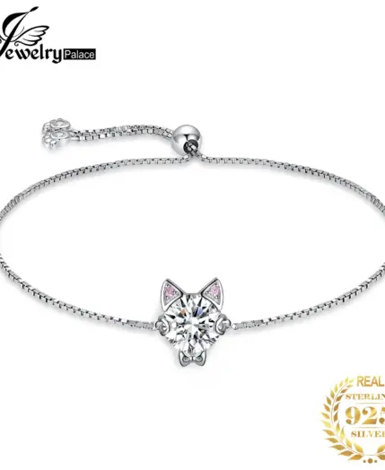 JewelryPalace New Arrival Love Cat 1.7ct Round Gemstone 925 Sterling Silver Adjustable Link Bracelet for Woman Fine Jewelry Gift 1 JewelryPalace New Arrival Love Cat 1.7ct Round Gemstone 925 Sterling Silver Adjustable Link Bracelet for Woman Fine Jewelry Gift 1