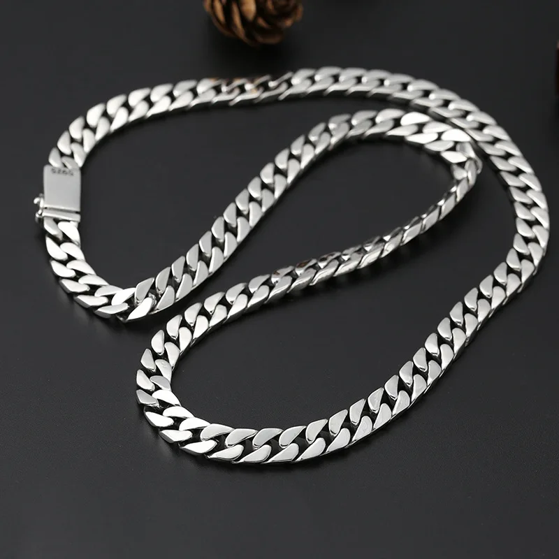 Real Solid S925 Sterling Silver Bracelet For Men Women Punk Couple Jewelry Authentic S925 Silver Bracelet Certified Jewelry