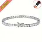 Real Moissanite Tennis Bracelet for Women Men 3.0mm Lab Diamond Bangle with Certificates 925 Sterling Silver Fine Jewelry 4
