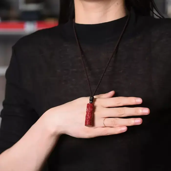 Luxury Red Cinnabar Chinese Zodiac Pendant Heart Sutra Gemstone Necklace Real Natural Jewelry Women Accessories Energy Gifts 4 Luxury Red Cinnabar Chinese Zodiac Pendant Heart Sutra Gemstone Necklace Real Natural Jewelry Women Accessories Energy Gifts 4