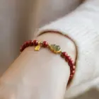 Vintage Red Cinnabar Beads Bracelets for Women Men Charm Pixiu Wealth Lucky Amulet Bracelet Unisex Prayer Jewelry Birthday Gift 5