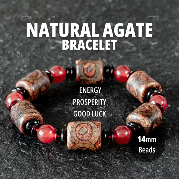 14mm Natural Gemstone Agate Beaded Bracelet for Man Women Gandcrafted Healing Stone Bracelet Protection Bracelet Jewelry Gift 1 14mm Natural Gemstone Agate Beaded Bracelet for Man Women Gandcrafted Healing Stone Bracelet Protection Bracelet Jewelry Gift 1
