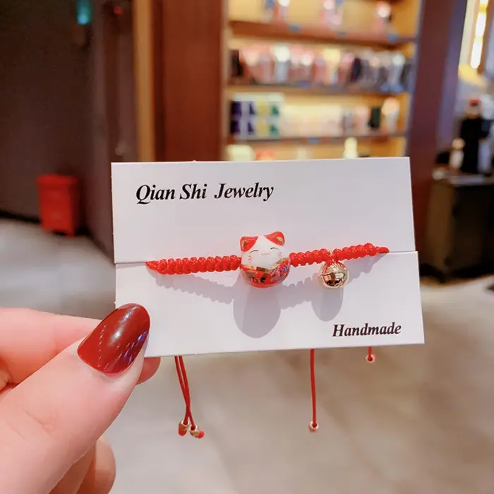 Accessories Ceramics Cat Transfer Lucky Braided Rope Temperament Red Rope Bracelet Zodiac Hand Rope Fashion Jewelry Women Gifts 5 Accessories Ceramics Cat Transfer Lucky Braided Rope Temperament Red Rope Bracelet Zodiac Hand Rope Fashion Jewelry Women Gifts 5