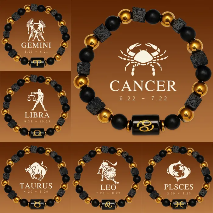 12 Zodiac Bracelets Natural Stone Cancer Virgo Leo Libra Bracelet Couples Friendship Gifts Bracelets jewelry pulsera hombre 1 12 Zodiac Bracelets Natural Stone Cancer Virgo Leo Libra Bracelet Couples Friendship Gifts Bracelets jewelry pulsera hombre 1