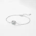 Ailmay 925 Sterling Silver Luxury Dazzling Rectangle1Ct Zirconia Link Chain Charm Bracelet For Women Wedding Engagement Jewelry 3