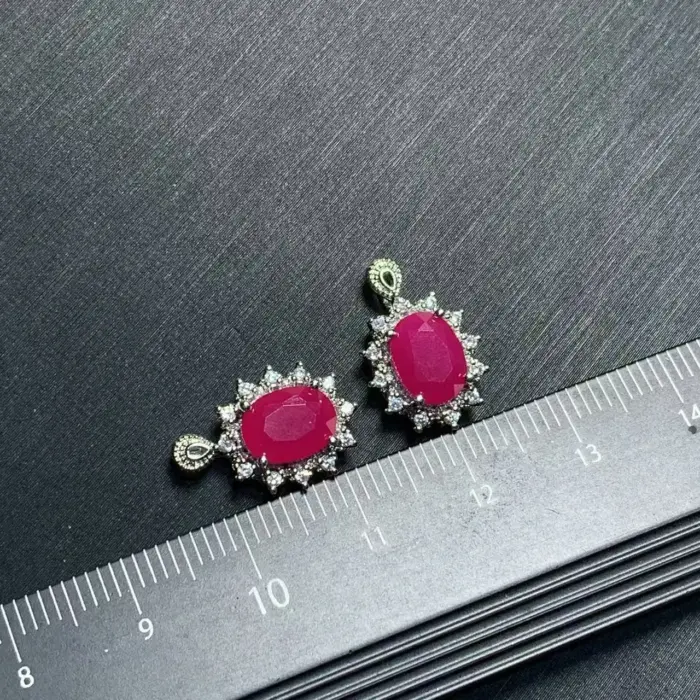 OVAL Natural RUBY Pendant Necklace Fine Jewelry Handmade Stones Wholesale Healing Energy Gift Lucky Jewelry 5