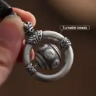 Chinese Peace Knot Pendant Necklace with Om Six-Character Mantra Rotate Beads for Men Women Amulet Jewelry Blessings & Harmony 3