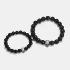 Vintage 925 Sterling Silver Skull Beaded Bracelet Natural Tiger Eye Agate Stone Beads Men Women Couple Fine Jewelry 2