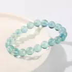 JD Natural Stone Blue Green Fluorite Healing Bracelets For Women Genuine Reiki Crystal Stretch Bangles Girlfriend Party Jewelry 4