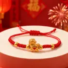 Lucky Red Rope Zodiac Horse Pendant Bracelet for Women Men 2026 Handmade Braided Adjustable Bracelet Couple Jewelry Gifts 4
