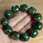Natural Tibetan Tibetan Jade Medicine King Stone Serpentine Gold Flower Old Bead Bracelet Men's and Women's Health Care Jewelry 6