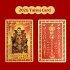 2026 Tai Sui Amulet Card Feng Shui Prayer Gold Card Exorcism Protection Buddha Gift Amulet Safe Bring In Wealth And Treasure 2