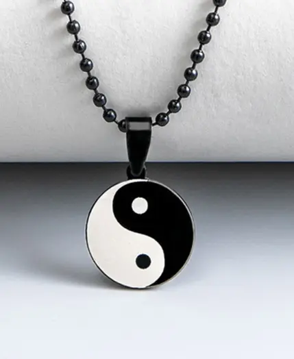 Stainless Steel Round Yin Yang Tai Chi Pendant Necklace For Men Chinese Taoist Amulet Jewelry 1 Stainless Steel Round Yin Yang Tai Chi Pendant Necklace For Men Chinese Taoist Amulet Jewelry 1