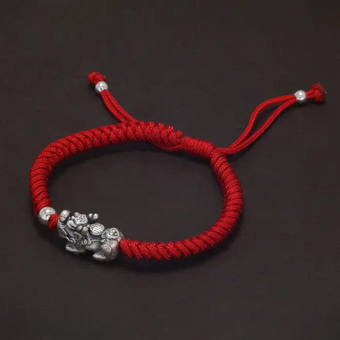 Handmade 999 Pure Silver Feng Shui Pixiu Charms Rope Braided Bracelet Good Luck Wealth Unisex Wristband Friendship Jewelry Gift 4 Handmade 999 Pure Silver Feng Shui Pixiu Charms Rope Braided Bracelet Good Luck Wealth Unisex Wristband Friendship Jewelry Gift 4