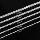 2-10mm DVVS1 Pass Diamond Test Round Cut Moissanite Tennis Bracelet White Gold Plated 925 Silver Jewelry for Women 4
