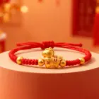 Lucky Red Rope Zodiac Horse Pendant Bracelet for Women Men 2026 Handmade Braided Adjustable Bracelet Couple Jewelry Gifts 2