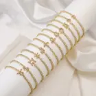 HECHENG,Constellation bracelet,Star Zodiac Sign 12 Constellation Bracelet Zircon Charm Gold Color Chain Bracelet for Women Birth 1