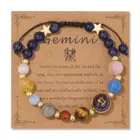 12 Zodiac Signs Natural Stone Bracelet Taurus Cancer Virgo Pisces Charm Bracelets for Women Men Couples Friendship Jewelry Gift 3