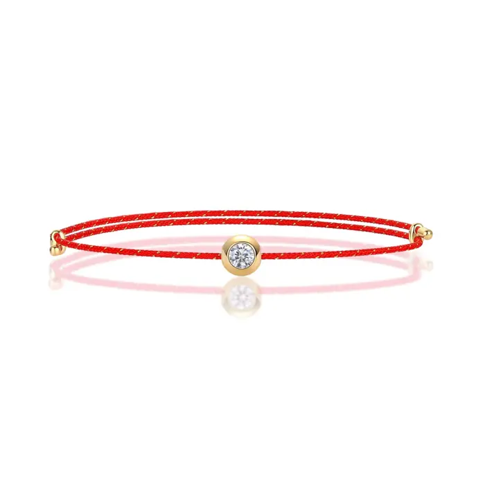 JIUZUAN D Color VVS1 Moissanite Bracelet, GRA Certified, 0.3Ct Lab Diamond, Adjustable Cord in 6 Colors, Elegant Jewelry for Wom 6