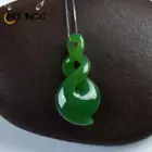 Natural Hand-carved Green Jade Pendant Lucky Wealth Fashion Ladies Necklace Men Personalized White Jade Amulet Holiday Gift 3