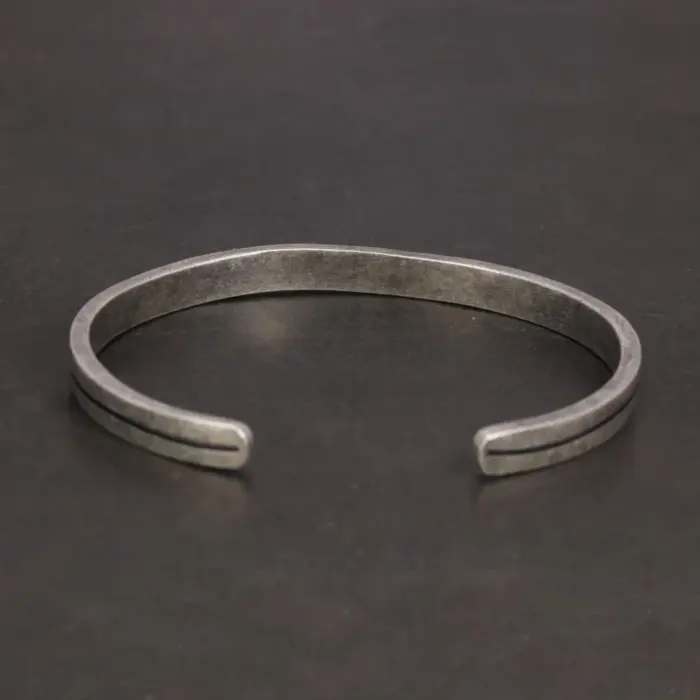 Viking Armband 925 Sterling Silver Men's Women's Vintage Handmade Bracelet Simple Classic Fine Jewelry Open Cuff Bangle 4