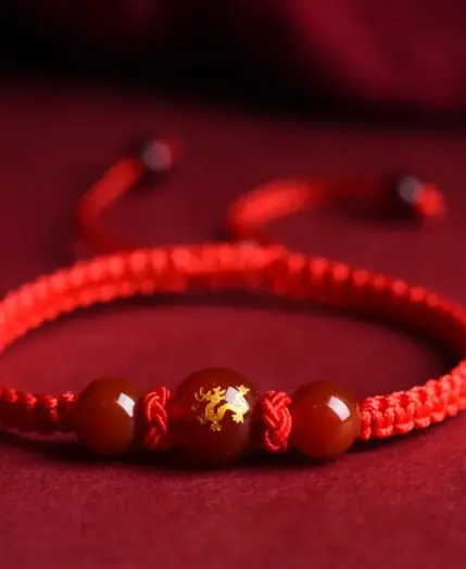 Chinese Style Dragon Bracelet 2025 Snake Dragon Year Lucky Red Rope Bracelet Xmas Near Year Gift 5