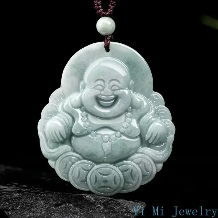 Natural Myanmar A-grade Jade Pendant Money Buddha Nuo Kinds Jade Pendant Fashion High grade Men's and Women's Jewelry Pendant 3