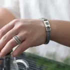Factory Price 100% Real Solid S925 Silver Hand Woven Heavy Bracelet Men's Fashion Retro Bracelet Personality Vintage Jewelry 4
