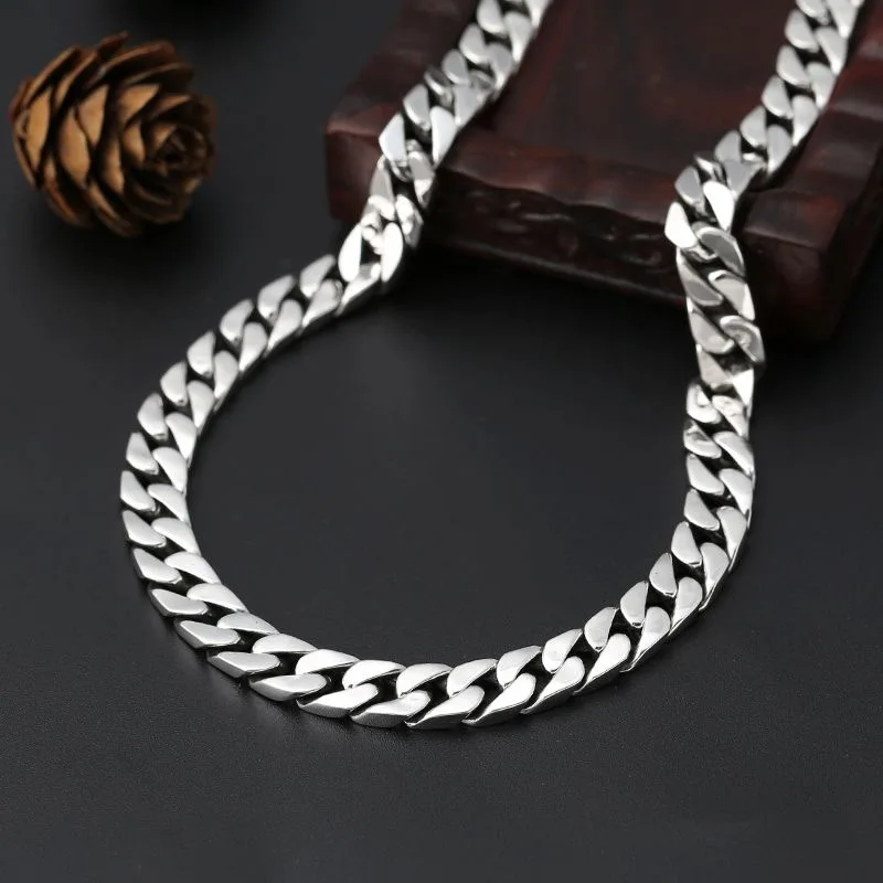 Real Solid S925 Sterling Silver Bracelet For Men Women Punk Couple Jewelry Authentic S925 Silver Bracelet Certified Jewelry