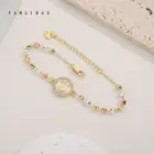FanSibao Fashion Frontier Maria Statue Tri color Mixed Bead Bracelet Cross Design Women's Exclusive Bracelet 3