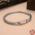 S925 Silver Factory Price handwoven vintage overbearing style personality keel bracelet men's and women's fashion jewelry gift 6