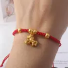 1Piece 2026 Horse Year Lucky Red Rope Bracelet Chinese Style Zodiac Horse Braided Bracelet Women Fashion Jewelry 6