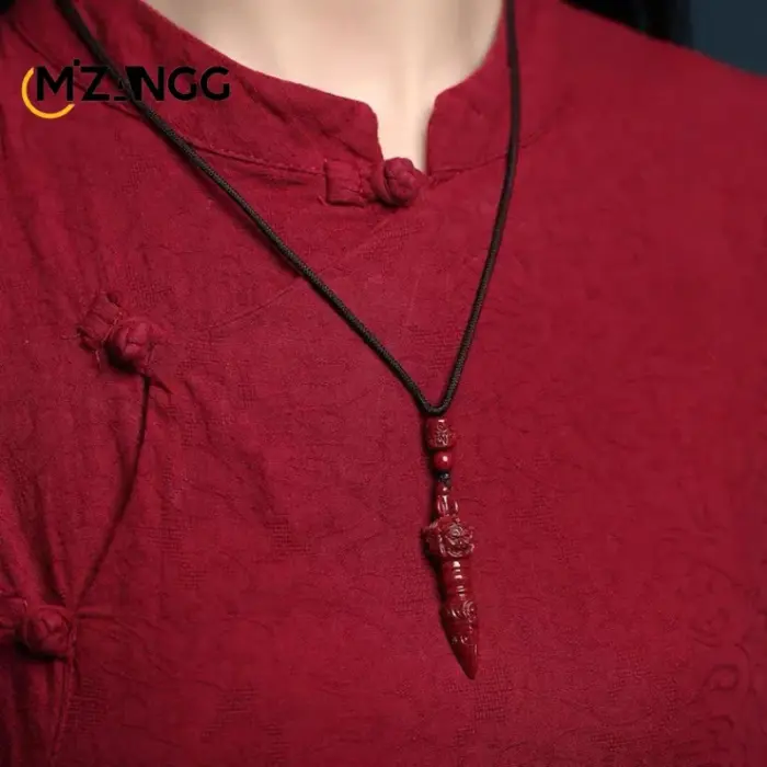 Natural Cinnabar Vajra Pestle Pendant Men Keychain Women Necklace High-end Purple Gold Sand Lucky Amulet Gift 6