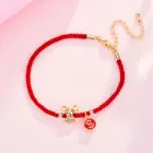 Red Rope Bracelet Zodiac Rats Bracelets For Women Birthday Lucky Wish Jewelry Bangle Girl New Year Christmas Ornaments Xmas Gift 2