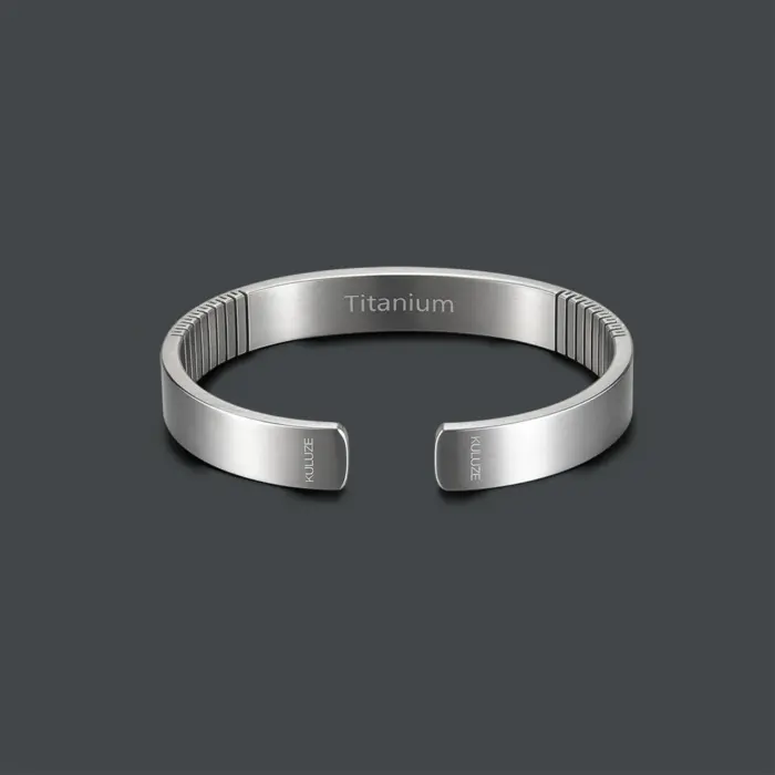 KULUZE Original Titanium wristband 100% Pure titanium Golf Athletic Bracelet Men Women C-Shaped cuff Bangle Bracelet fashionGift 2 KULUZE Original Titanium wristband 100% Pure titanium Golf Athletic Bracelet Men Women C-Shaped cuff Bangle Bracelet fashionGift 2