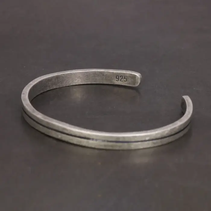 Viking Armband 925 Sterling Silver Men's Women's Vintage Handmade Bracelet Simple Classic Fine Jewelry Open Cuff Bangle 3