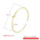 ZHUKOU 18K gold plated micro-set zirconia 26 letters A-Z simple unisex bracelet lucky letters bracelet silvery: VL519 3