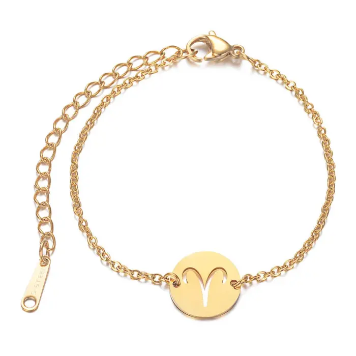 Leo 12 Zodiac Sign Constellation Charm Bracelet Gold Color Stainless Steel Hand Chains For Women Jewelry Birthday Gifts 2022 6