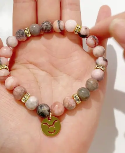 MHS.SUN 12 Zodiac Sign Bead Bracelets With Card Natural Stone Constellation Stainless Steel Bangles Women Men Jewelry Gift 4