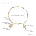 FanSibao Jewellery Women Virgin Mary Rosary Bead Cross Bracelet Charms Chain accessories 6